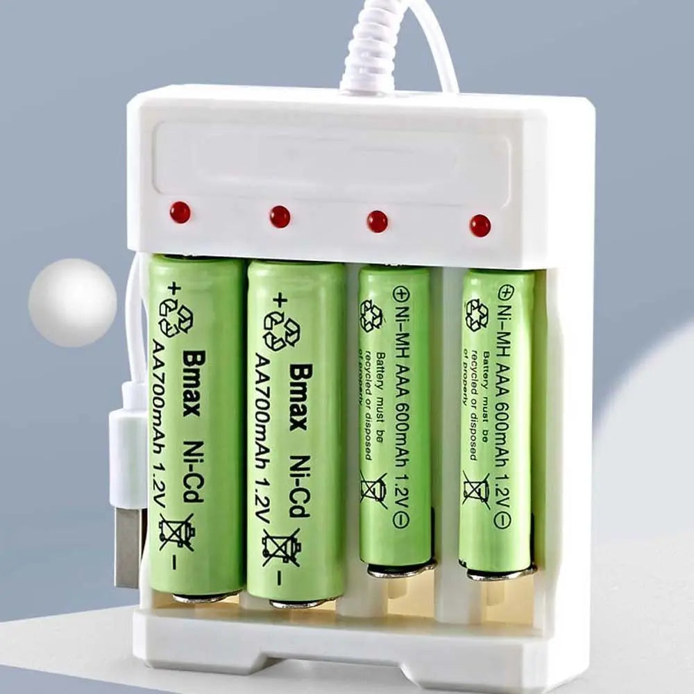USB AA Battery Charging Station