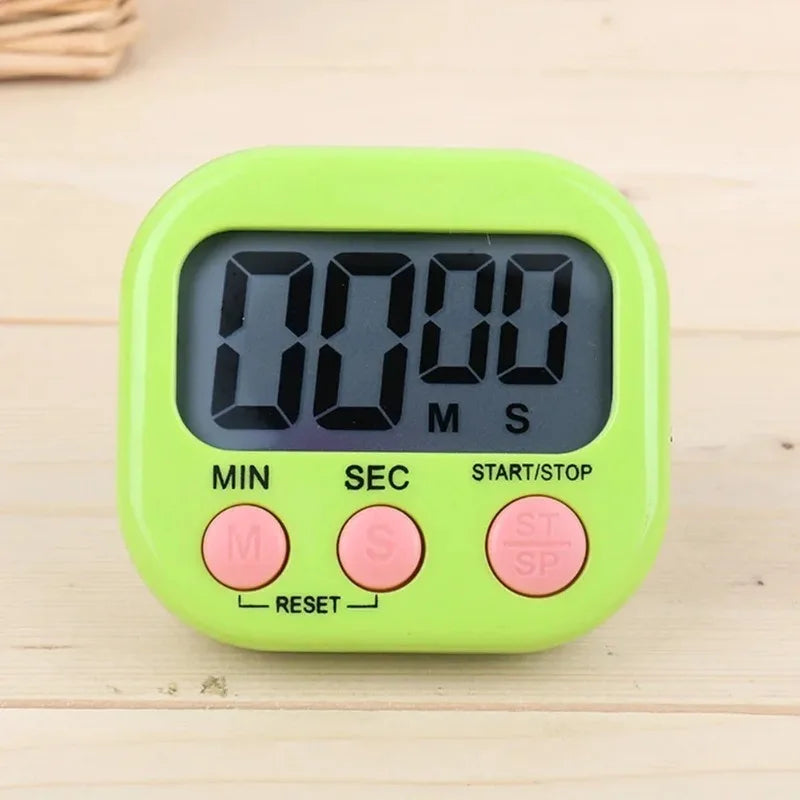 Kitchen Timer, Digital Reminder Timer, Magnetic Clock, Stopwatch, Countdown Timer, Large LCD Display for Kitchen Cooking